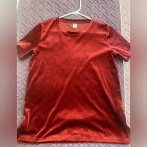 Old Navy Deep Red Velvet Blouse